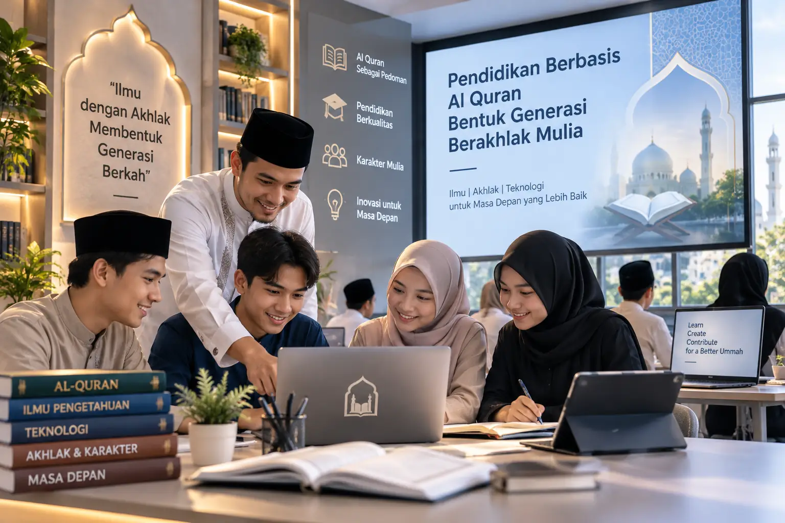 pendidikan berbasis Al Quran menggabungkan pembelajaran agama teknologi dan pengembangan karakter mahasiswa