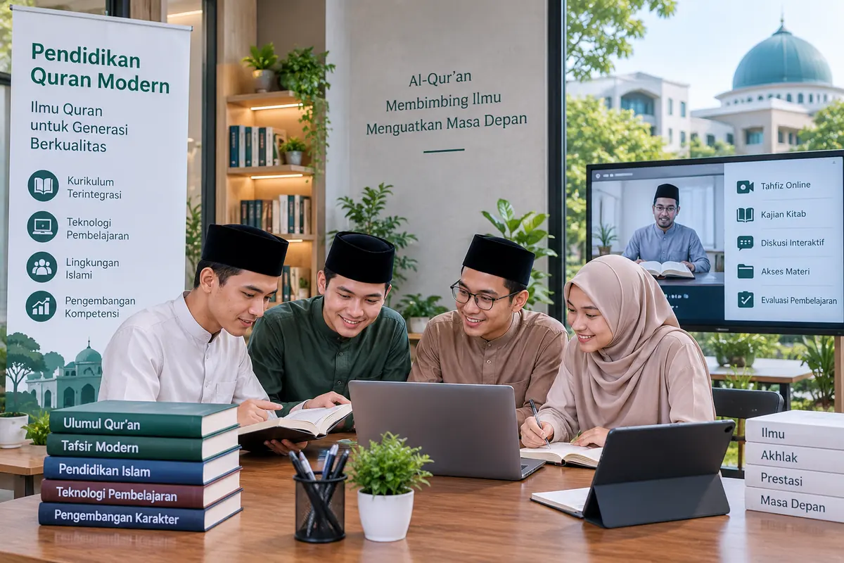 mahasiswa mengikuti pendidikan quran modern dengan teknologi pembelajaran