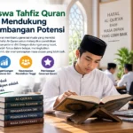 mahasiswa penerima beasiswa tahfiz Quran sedang belajar dan mengembangkan potensi diri