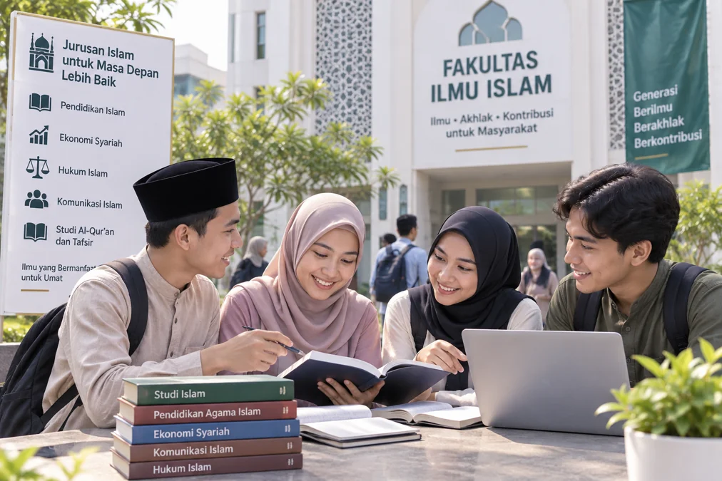 mahasiswa mempelajari berbagai pilihan jurusan Islam